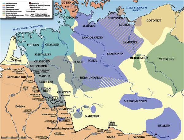 Karte Germanen Völkerwanderung