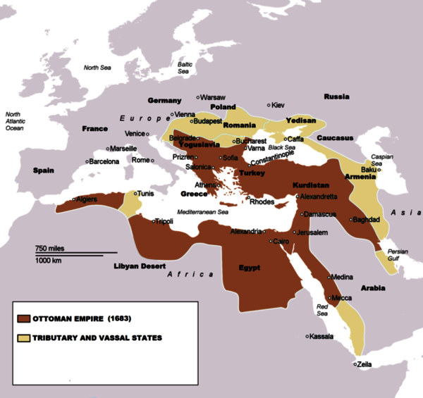  Ausdehnung des Osmanischen Reiches im Jahr 1683
